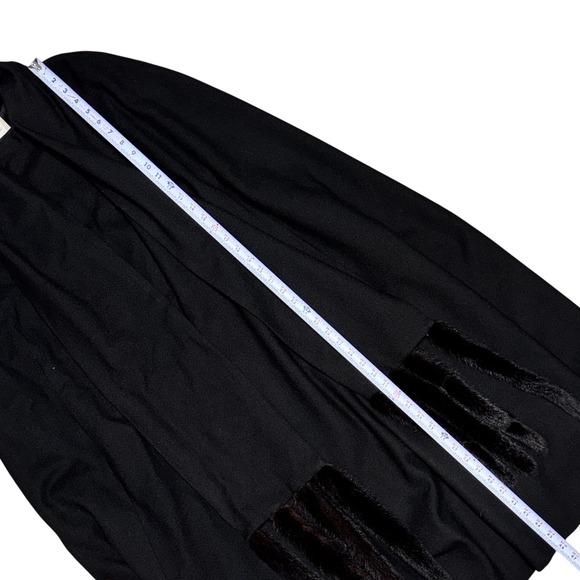 C'est Simone Opera Cape Genuine Mink Tail Fringe Luxury Vintage Evening Wrap - Picture 6 of 14